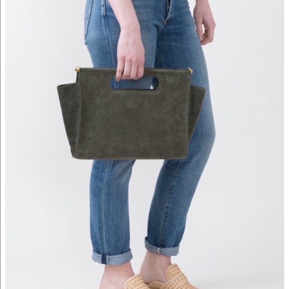 CLARE V. Maude Maison Petite Bag CLUTCH ARMY GREEN